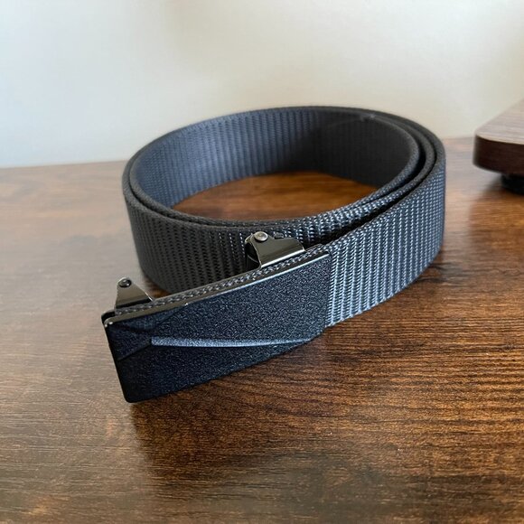 Men’s Black Tactical Nylon Web Belt Adjustable Heavy Duty Military Style Size XL - Picture 1 of 8